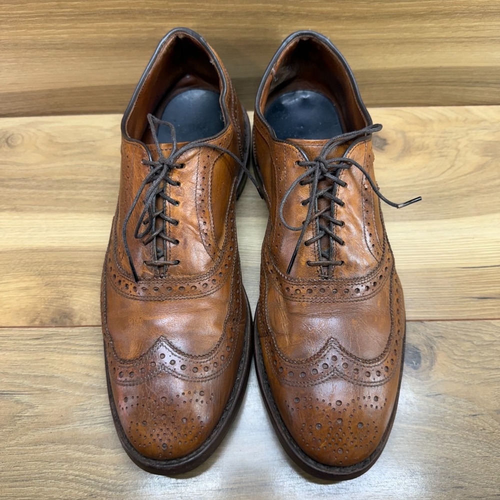 Allen Edmonds Mcallister Walnut Oxfords Mens 9 EEE Walnut Wingtip Brogue Formal